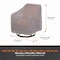 Modern Leisure Garrison Patio Swivel Lounge Chair Cover, Waterproof, 37.5 in. L x 39.25 in. W x 38.5 in. H, Granite 2997 - alternate 9